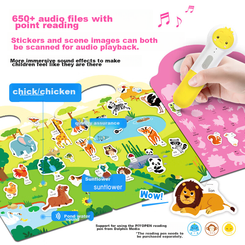 PIYO PEN Jelly Sticker Book for Early Education, Cognitive Development, Baby DIY...