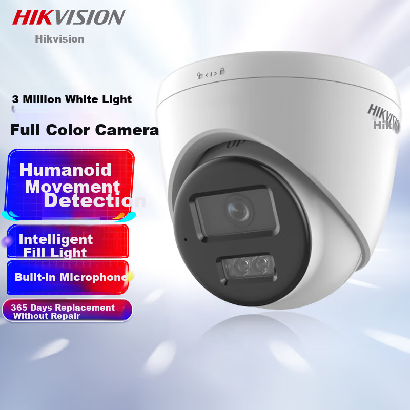 HIKVISION 3MP Dual-Lens Full-Color Night Vision AI Human Detection Audio Recordi...