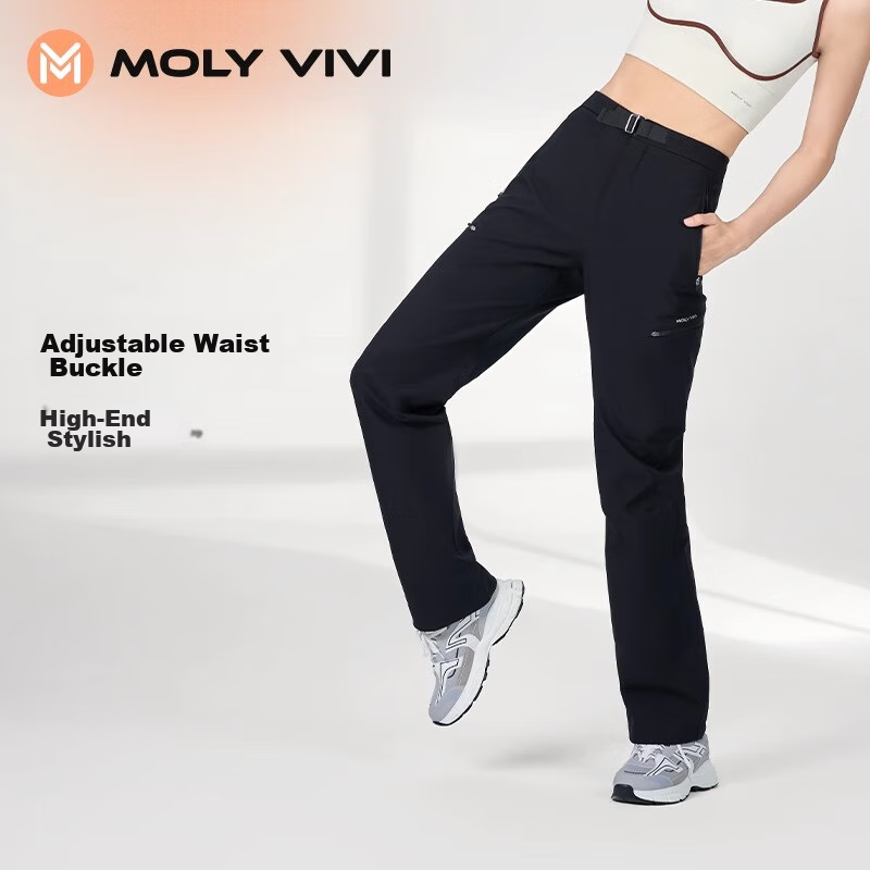 MOLY VIVI Women's Soft Shell Pants, Summer Lightweight, Windproof, Rainproof, Ou...