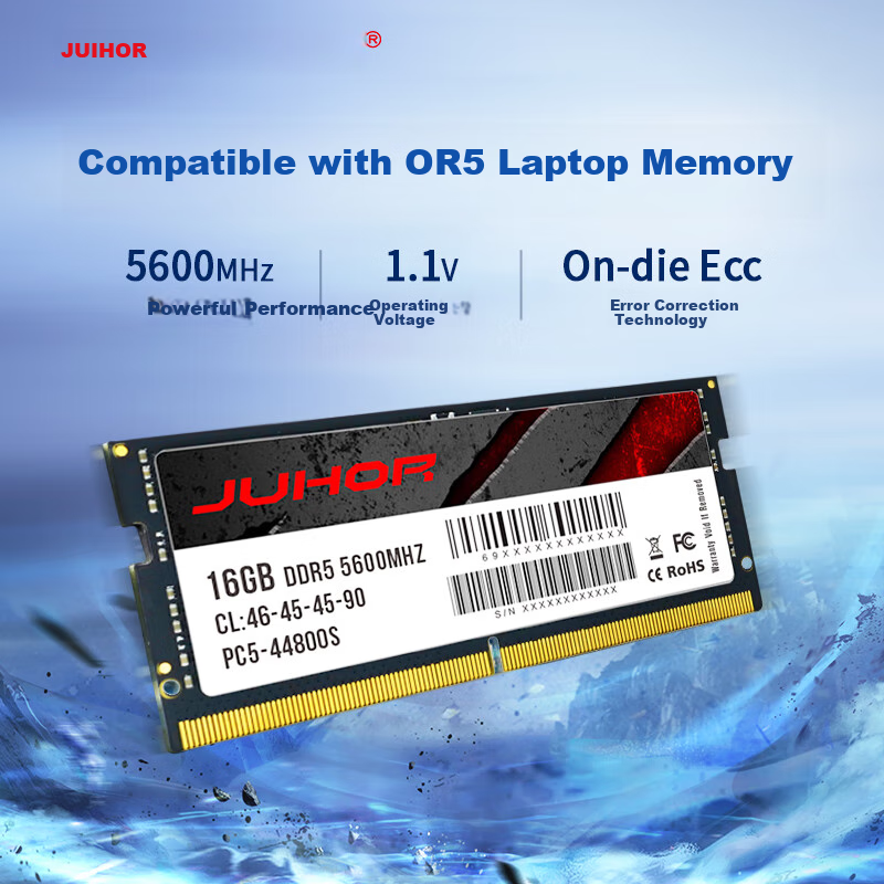 JUHOR 32GB (16GBx2) DDR5 5600 Laptop Memory Kit, AI Boost