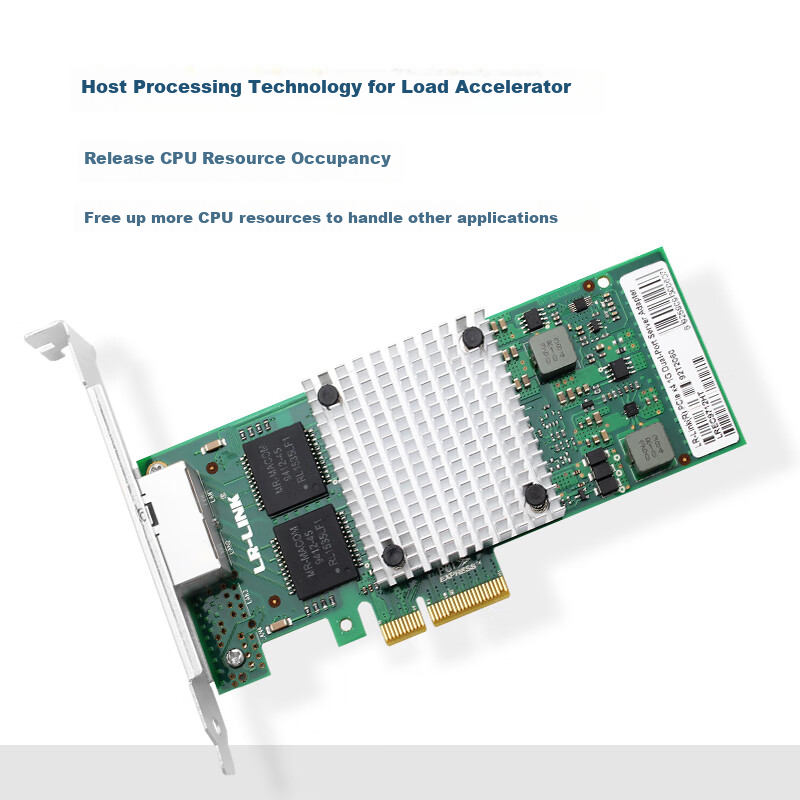 LR-LINK Lianrui LREC9712HT PCIEx4 Gigabit Dual-Port Network Card, I350-T2 Chip,...