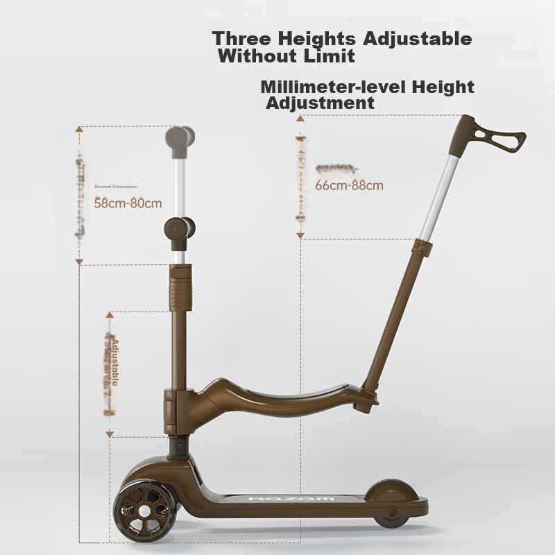 KAZAM Children's Scooter, Foldable, Suitable for Ages 1-3 Kids Can Ride, Suitabl...