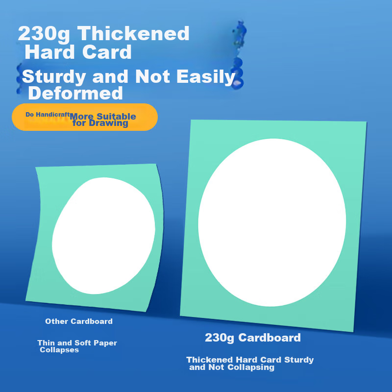 NVV Square Colored Cardstock, 230g Thickened, Children's Art Drawing Paper, Squa...