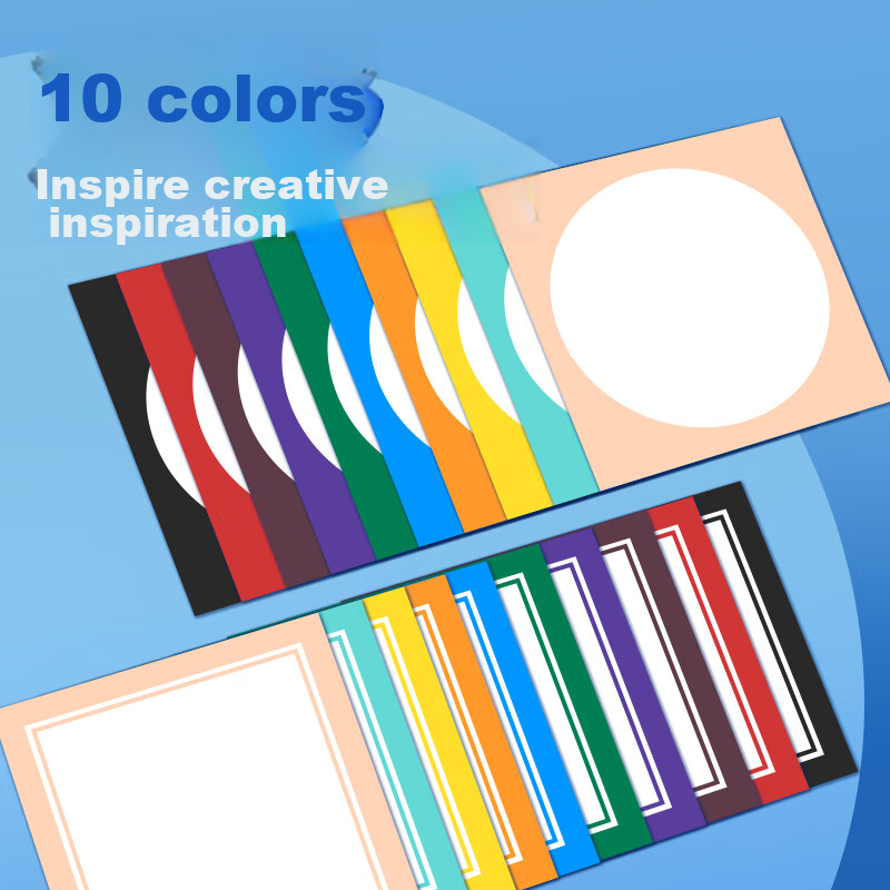 NVV Square Colored Cardstock, 230g Thickened, Children's Art Drawing Paper, Squa...