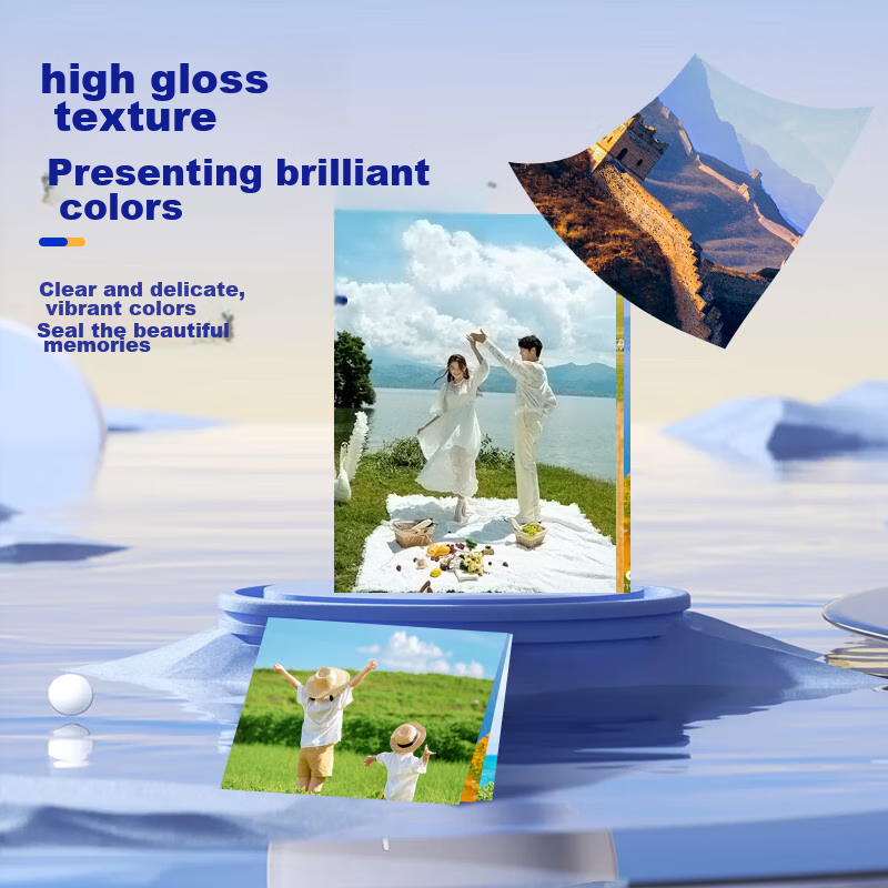 NVV A4 Photo Printing Paper, 230g High Gloss Photo Paper, Inkjet High Gloss Phot...