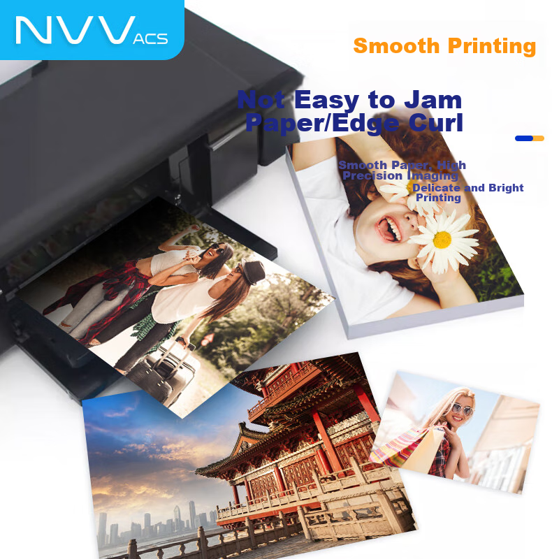 NVV A4 Photo Printing Paper, 230g High Gloss Photo Paper, Inkjet High Gloss Phot...