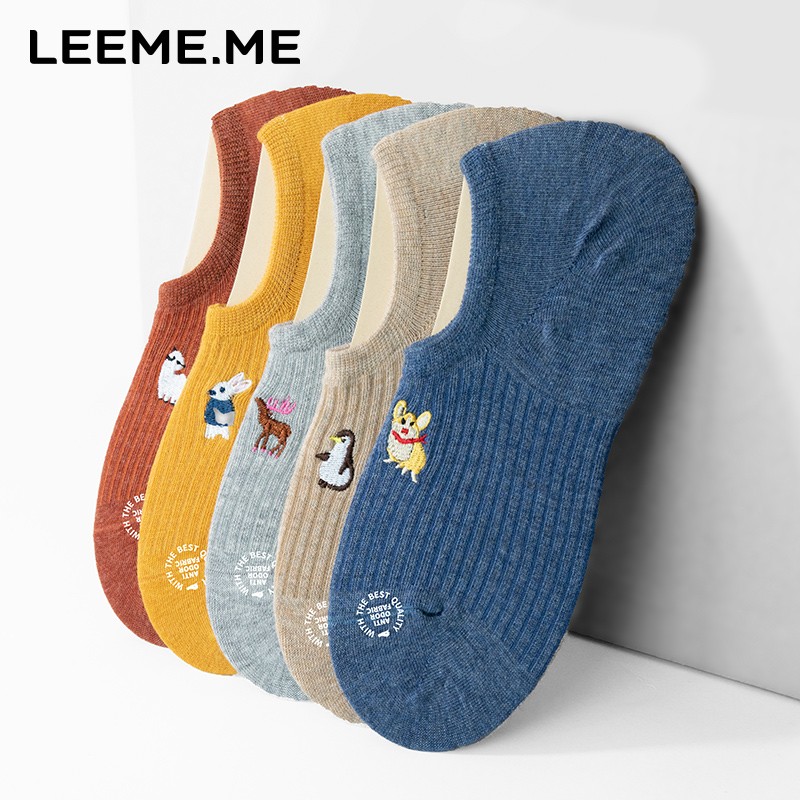 LEEME.ME Li Mi [Antibacterial] Women's Socks, Spring And Summer, Anti-Slip Heel,...