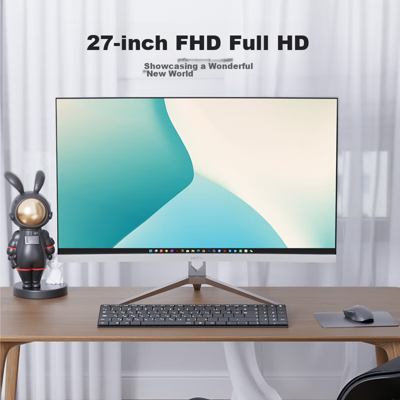 KKTV 27-Inch Monitor, High-Definition Curved Gaming Display, Portable Computer L...