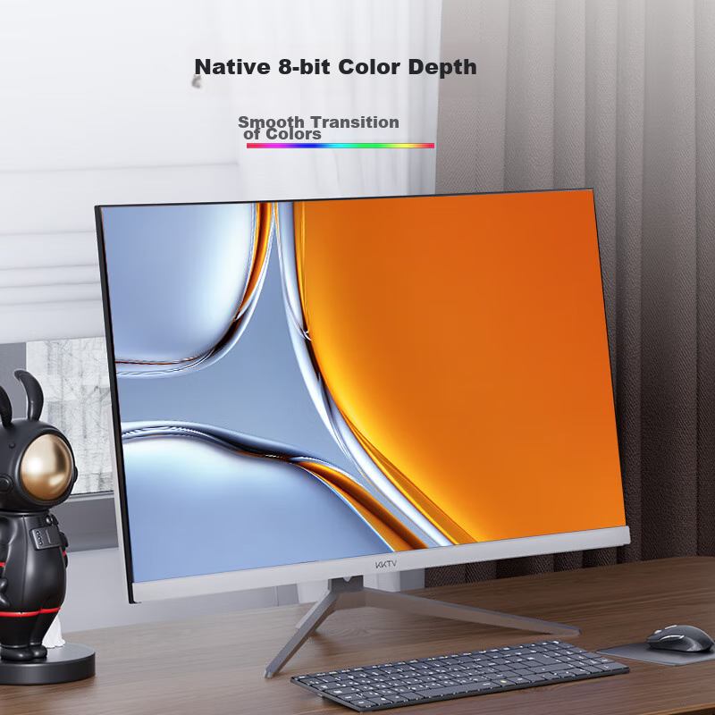 KKTV 27-Inch Monitor, High-Definition Curved Gaming Display, Portable Computer L...