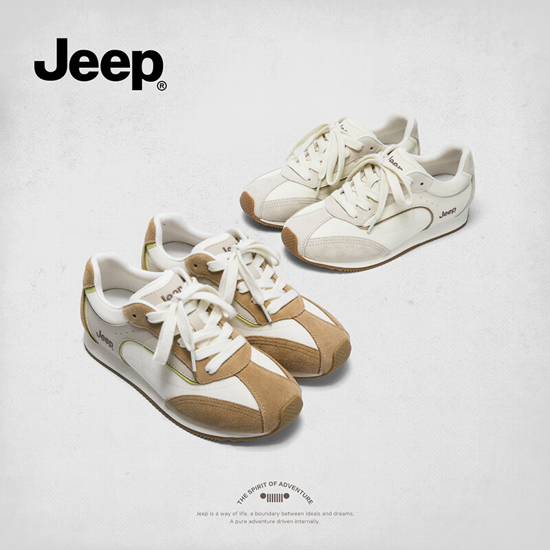 Jeep Women's Retro Casual Training Shoes Women's All-Match Sneakers Four Seasons...