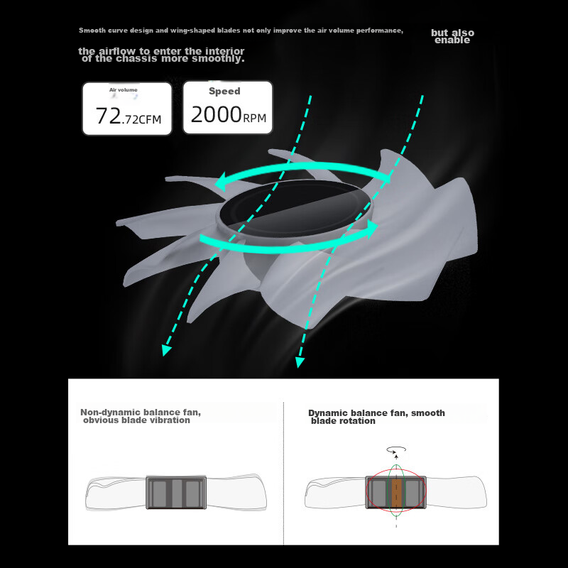 PHANTEKS M25 Anti-Leaf Second Generation Building Block Fan, 12cm, Iridescent, 3...