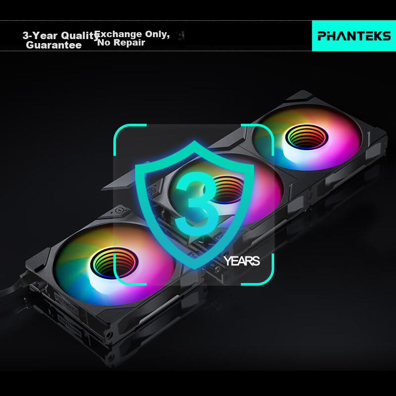 PHANTEKS M25 Anti-Leaf Second Generation Building Block Fan, 12cm, Iridescent, 3...