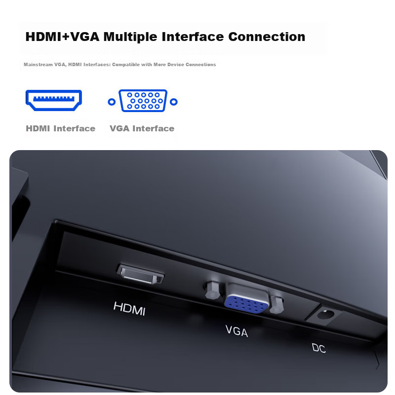 KVL 23.8-inch Computer Monitor 75Hz Desktop Monitor Screen with Thin Bezel Wall...