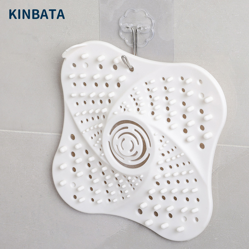 Kinbata Japanese Hair Filter, Drain Strainer, Anti-Clogging, Bathroom Rubber Flo...