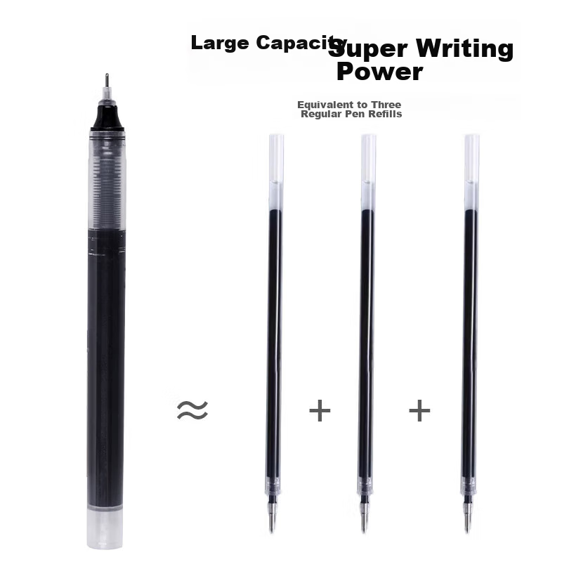 LOPET Rollerball Pen, Black Ink, 0.5mm, Quick-Drying, for Students' Exams, Writi...