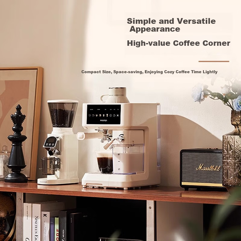 MOAIQO Semi-Automatic Espresso Machine with Milk Frother, 58mm Portafilter for H...
