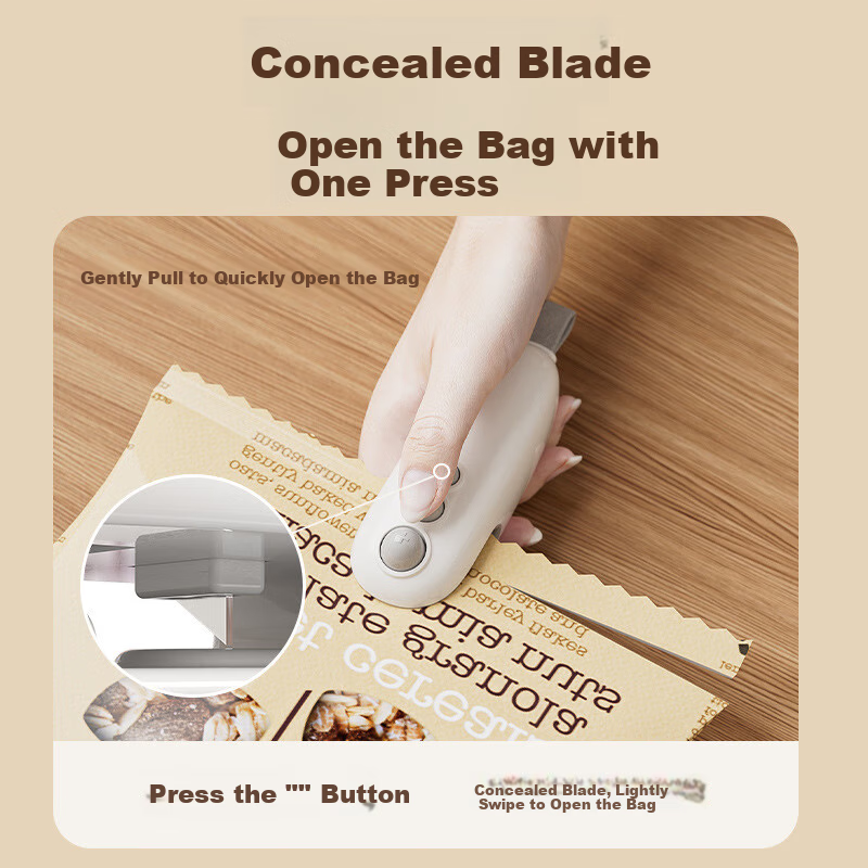 PAKCHOICE Mini Portable Rechargeable Sealer for Home Use, Plastic Sealing Machin...