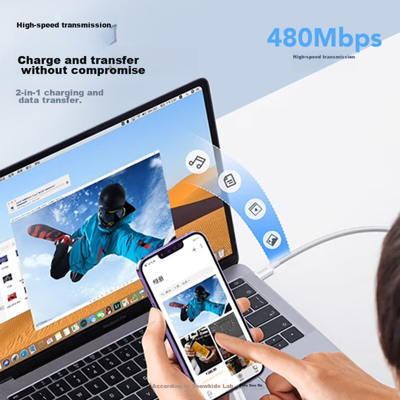 Snowkids Apple Data Cable, PD Fast Charging Cable, 20W Phone Charging Cable, USB...