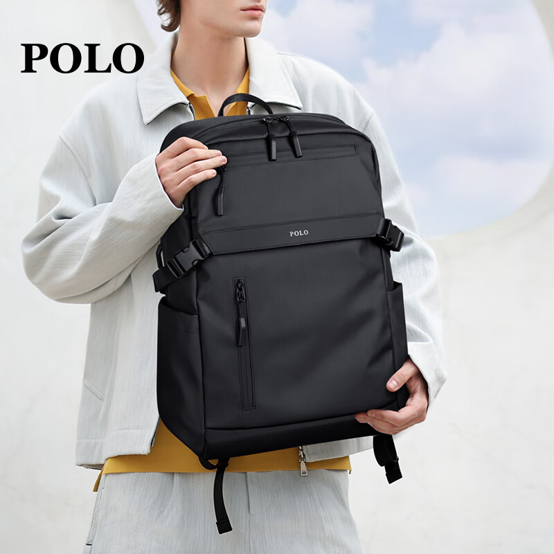 POLO Men's Backpack Large Capacity Bookbag 16/17.3 Inch Laptop Bag Business Trav...