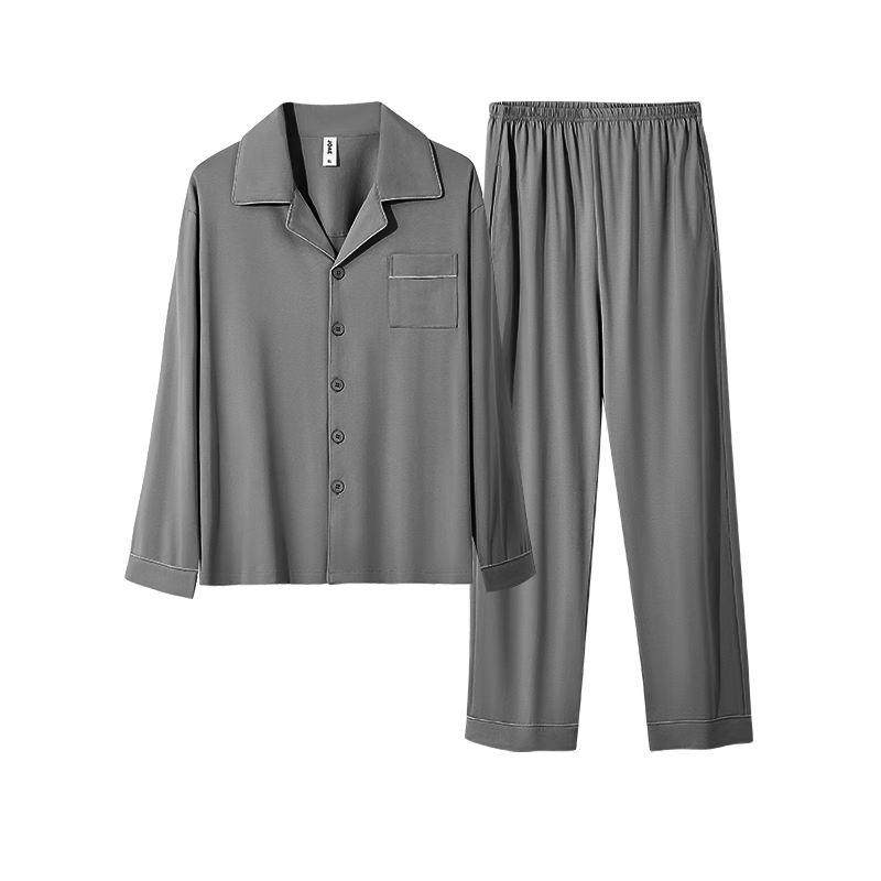 JOAE [Super Cool Series] Pure Cotton Men's Pajamas, Spring And Autumn Long-Sleev...