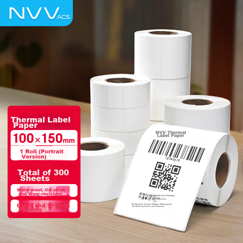 NVV Waterproof, Oil-Proof, And Scratch-Resistant Thermal Label Printing Paper 10...