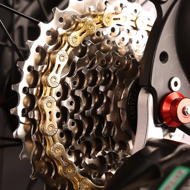 LeBycle Mountain And Road Bicycle Chain, 11-Speed Hollow Gold Chain, with Chain...