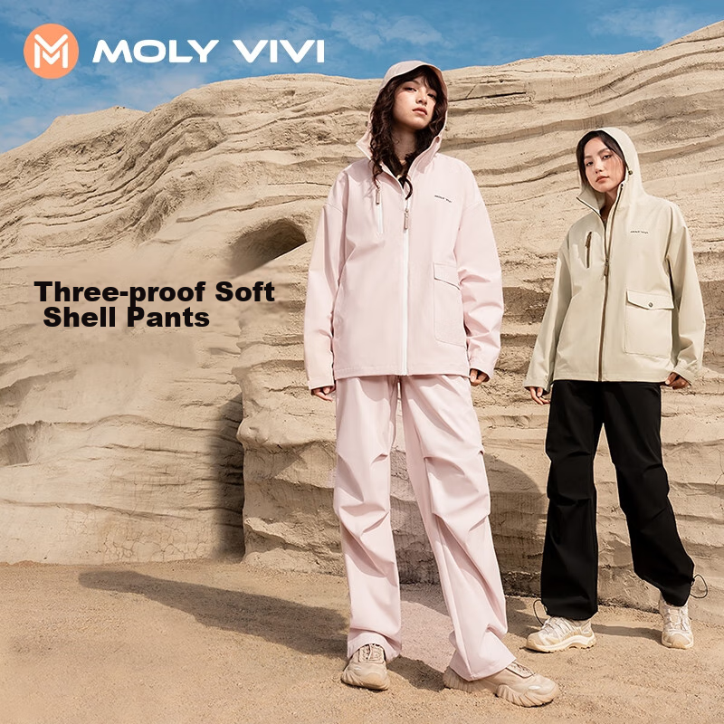 MOLY VIVI Soft Shell Sports Pants for Women, Outdoor Summer Workwear, Windproof...
