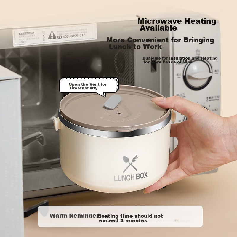 PAKCHOICE 304 Stainless Steel Insulated Lunch Box with Multiple Layers, Large Ca...