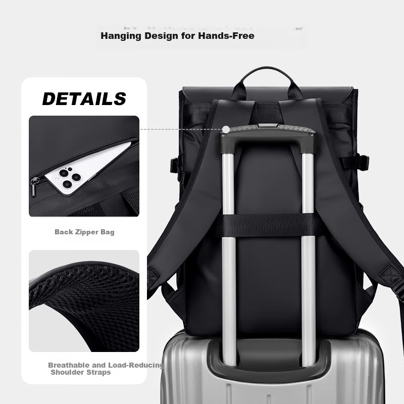 POLO Men's Travel Backpack Men's Lightweight Flap Bookbag 15.6/16 Inch Laptop Ba...