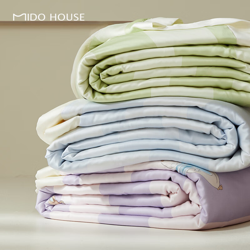 MIDO HOUSE Mingdu 60S Blue Silk Summer Cool Quilt Air Conditioning Quilt Machine...