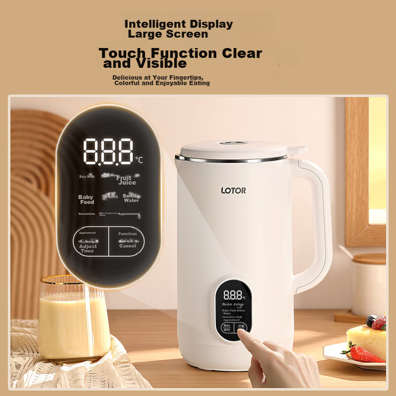 LOTOR Mini Soy Milk Maker, Compact Portable Blender for Home Use, Fully Automati...