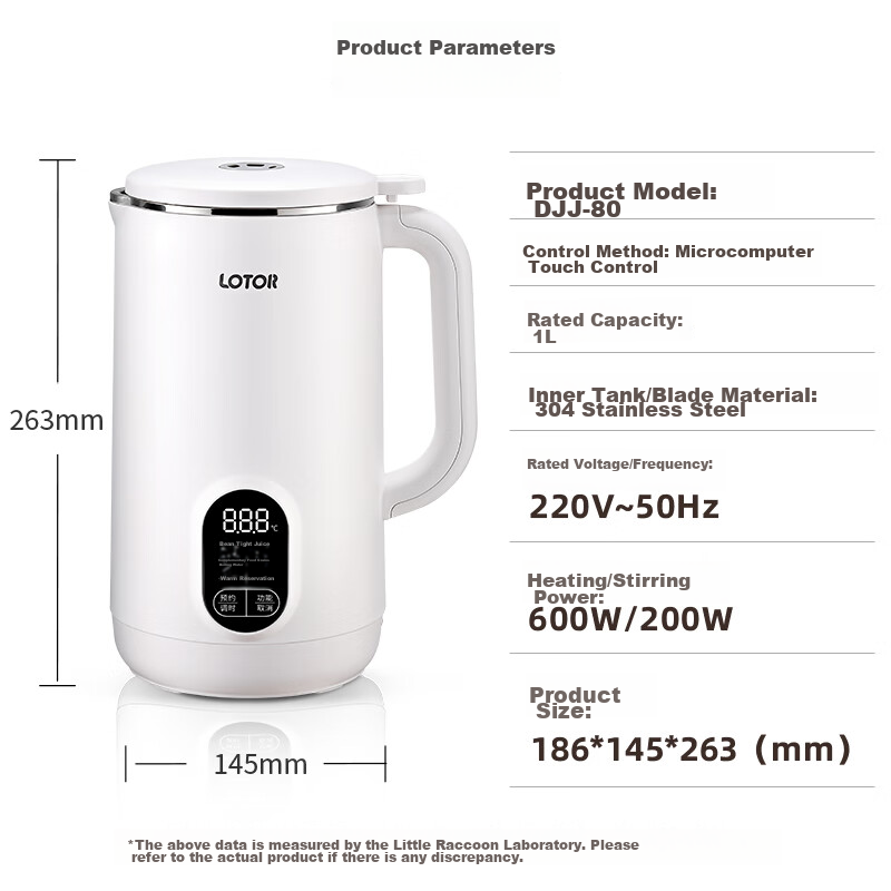 LOTOR Mini Soy Milk Maker, Compact Portable Blender for Home Use, Fully Automati...