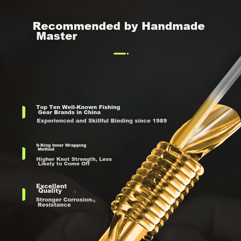 Simago Double Hook Fishing Line, Pre-Tied Rig, Anti-Tangle, Handmade Precision-T...