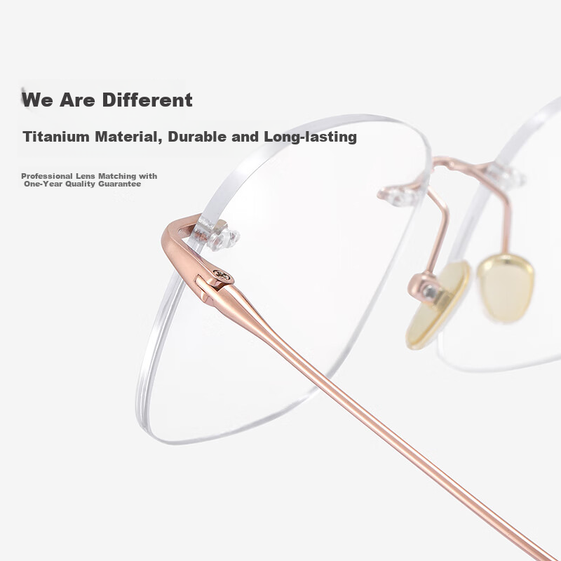 LESCA LUNETIER Rimless Prescription Glasses for Women with Blue Light Blocking,...
