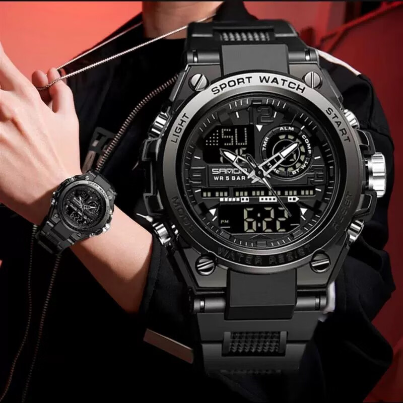 SANDA Electronic Watch for Men, Students, Luminous, Waterproof, for Middle Schoo...