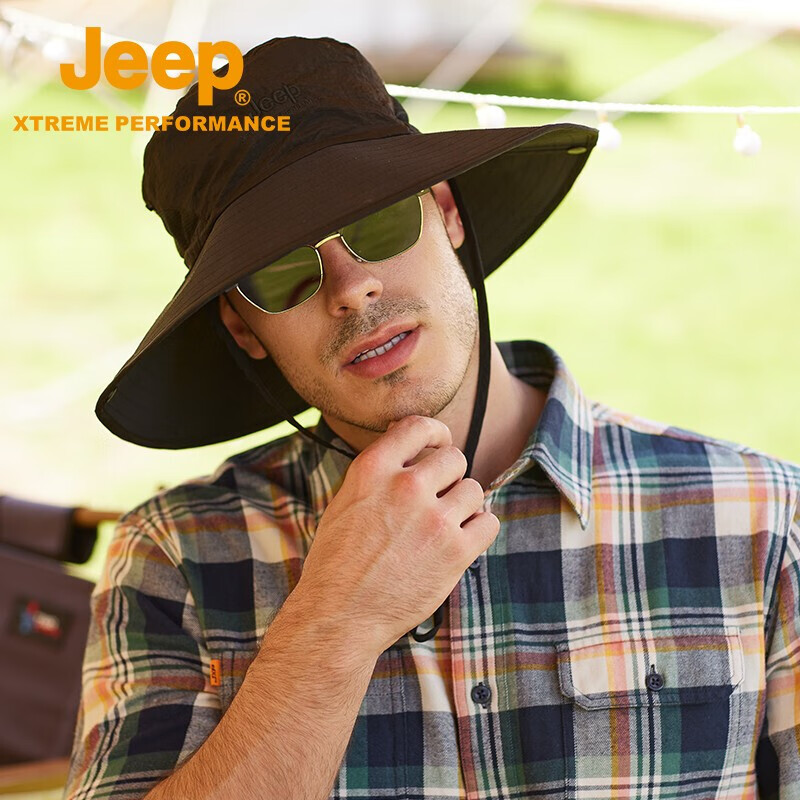 Jeep Sun Protection Hat for Men, Outdoor Sun Visor, Water-Resistant Fisherman Ha...