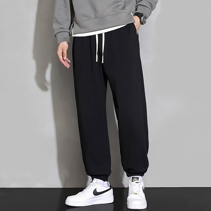 NASA GISS Jogger Pants for Men, Trendy Loose Casual Trousers, Solid Color Long P...