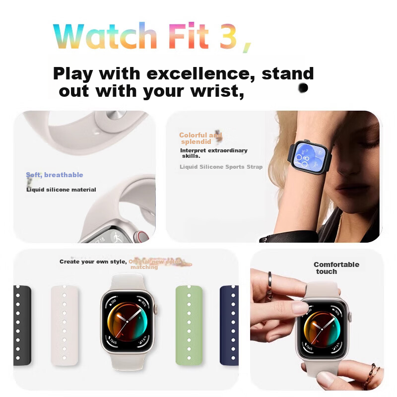 Silicone Buckle Strap for Huawei Watch Fit3