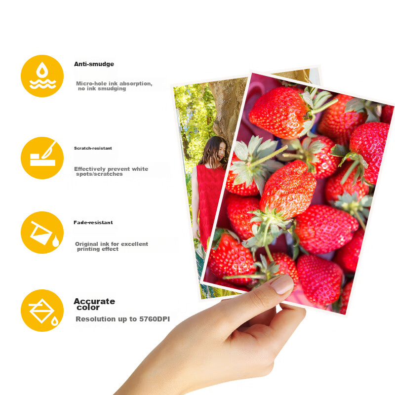 KODAK RC High Gloss Waterproof Photo Paper, 4R/6 Inch, Inkjet Printing, 250g Hig...