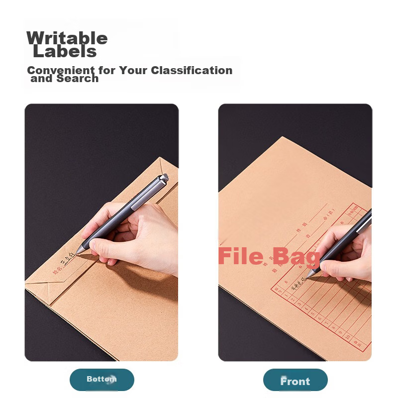 Deli 100 A4 Mixed Pulp 175g Kraft Paper File Folders, Document Storage, 4cm Side...