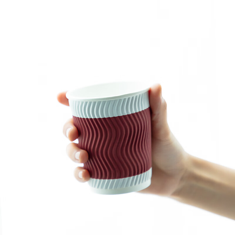 Deli 280ml Disposable Paper Cups, Cups/water Cups, Non-Slip Three-Layer Thickene...