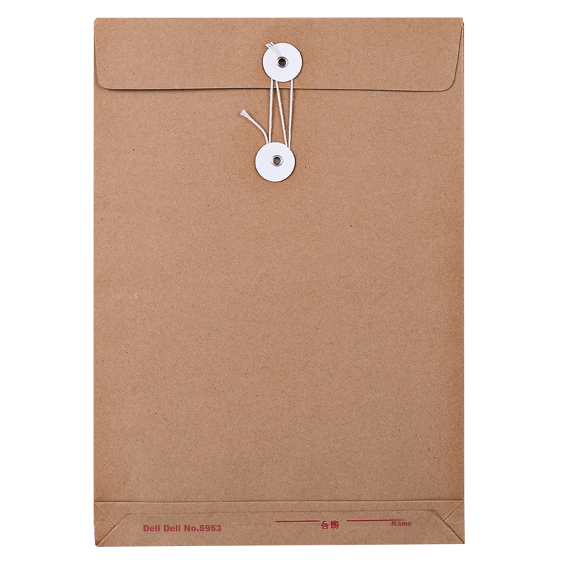 Deli 20 A4 Mixed Pulp 175g Kraft Paper File Folders, 4cm Side Width Document Fol...