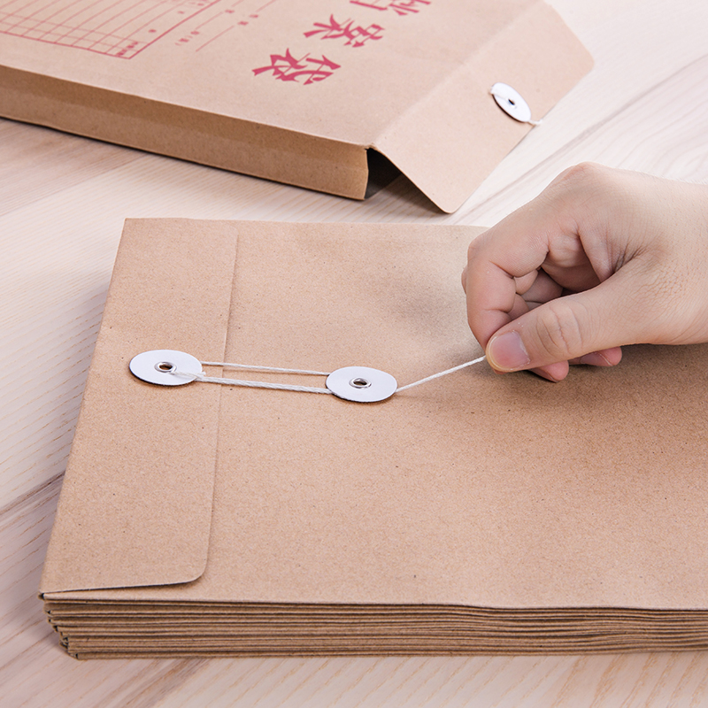 Deli 20 A4 Mixed Pulp 175g Kraft Paper File Folders, 4cm Side Width Document Fol...