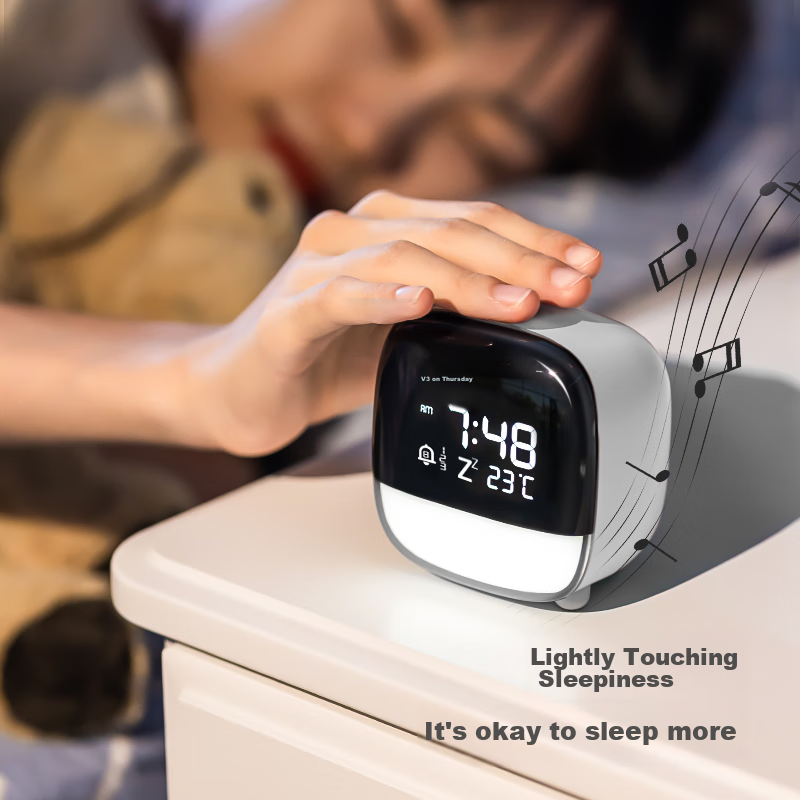 Deli Multifunctional LCD Cute Pet Smart Alarm Clock, 1200mAh, Student Night Ligh...