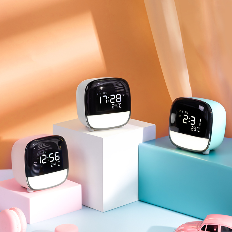 Deli Multifunctional LCD Cute Pet Smart Alarm Clock, 1200mAh, Student Night Ligh...