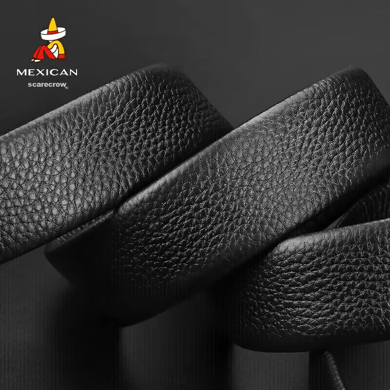 Scarecrow Men's Belt with Automatic Buckle, Genuine Top-Grain Leather, Business...