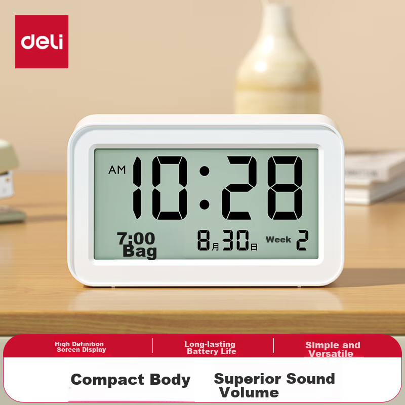 Deli Multifunctional Electronic Alarm Clock for Children's Bedroom, Smart Bedsid...