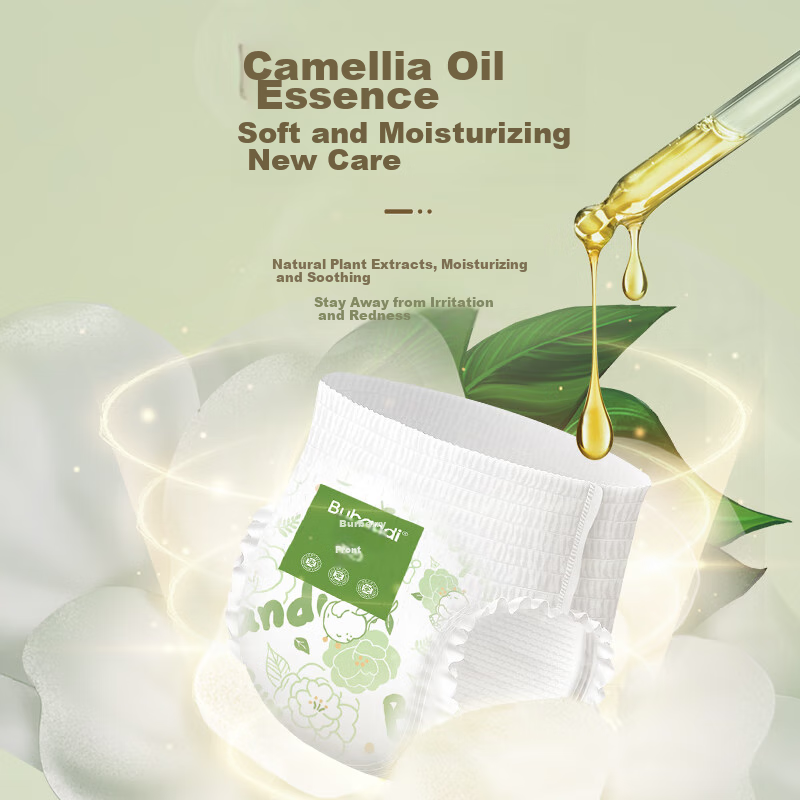 Bubandi Camellia Core Pants Diapers, M Size, 120 Pieces, Ultra-Thin, Breathable,...