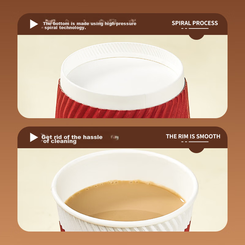 SHUANG YU Thick Disposable Paper Cups, 280ml*40, Water Cups, Office Coffee Cups,...