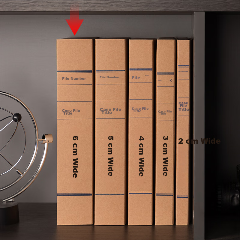 Deli 10 Pieces 60mm Mixed Pulp 250g Kraft Paper File Boxes, Archive Boxes, Thick...